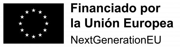 Logotipo de financiación de la Unión Europea con bandera de la UE y texto NextGenerationEU