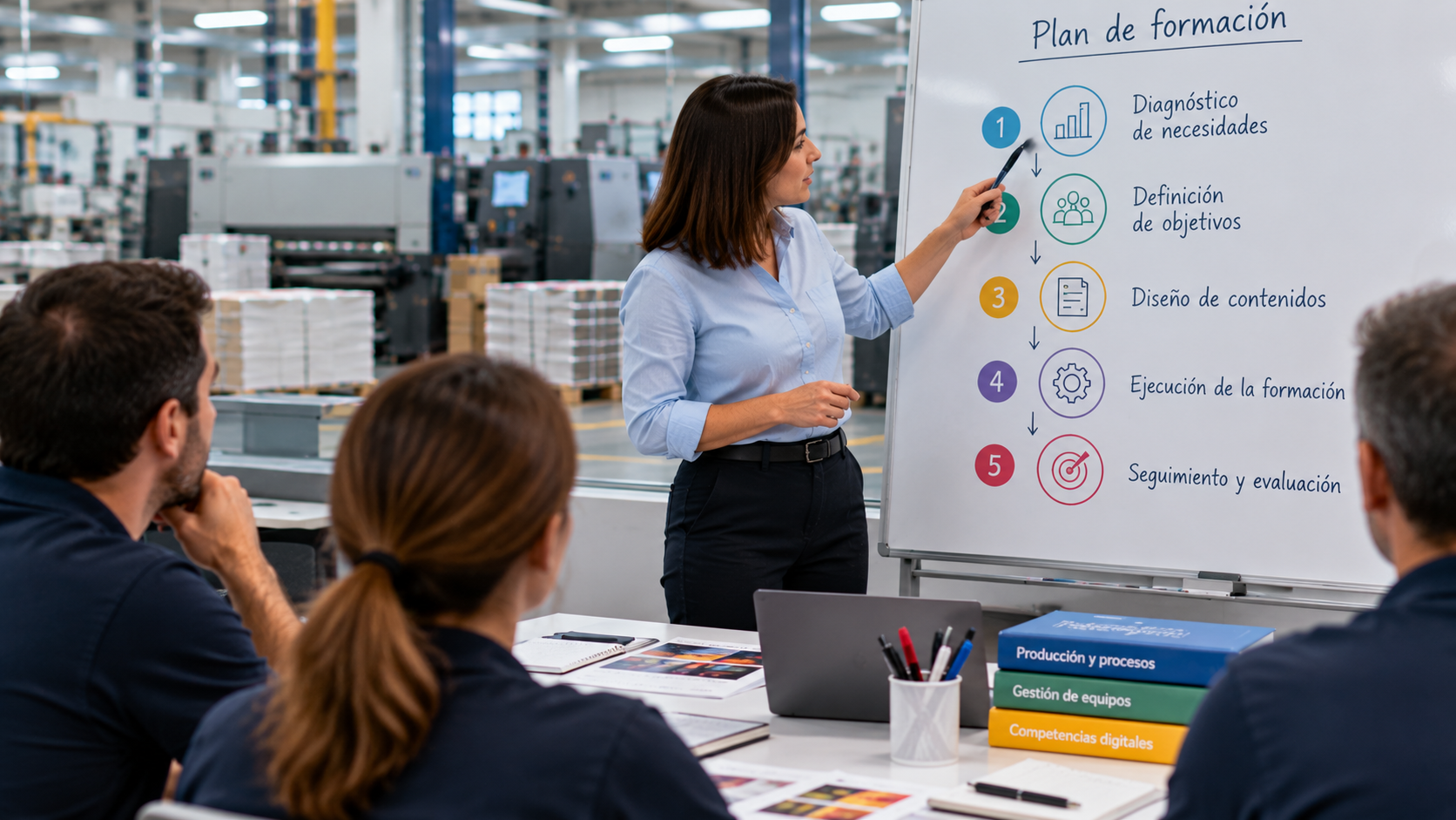personas aprendiendo en curso